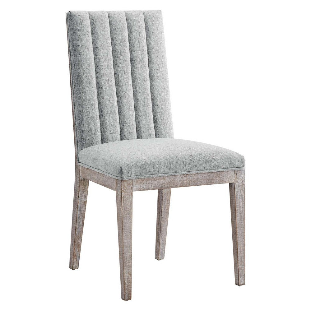 Modway Maisonette Tufted Fabric Upholstered Wood Dining Chair in Light Gray MDY-EEI-6052-LGR