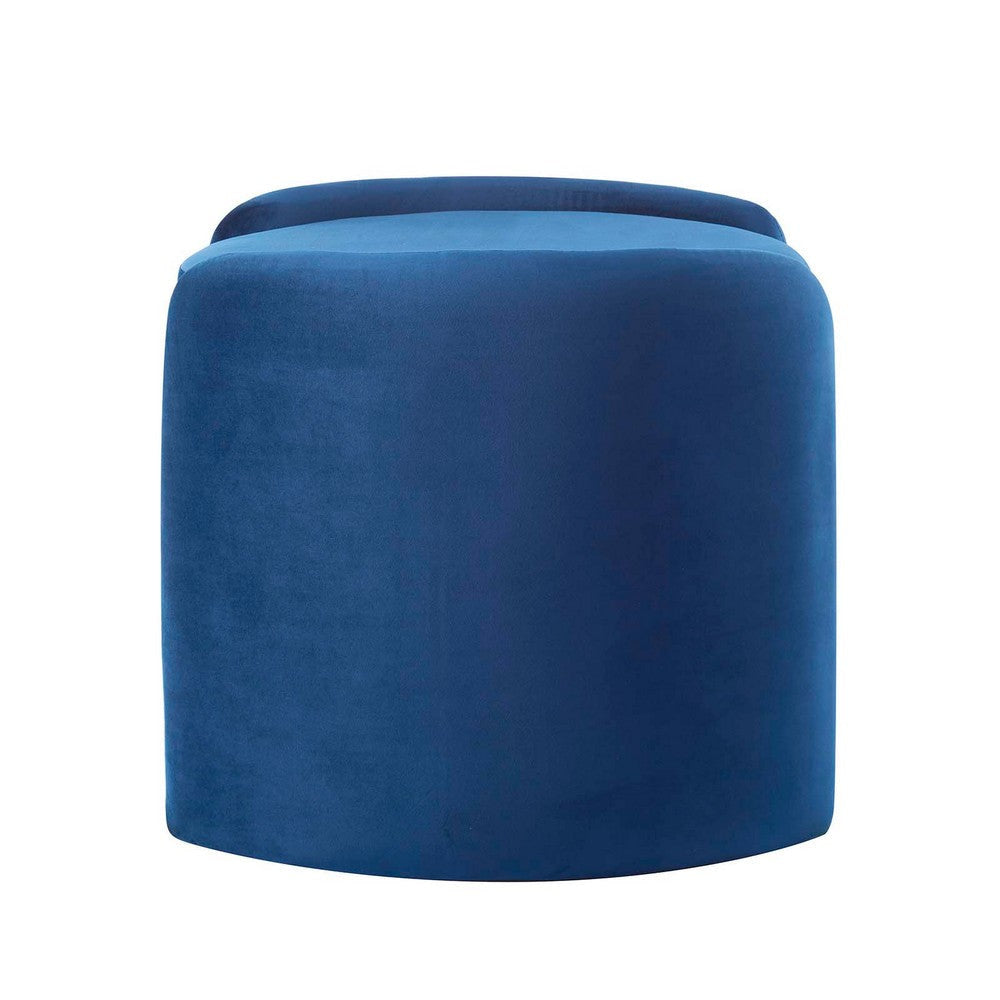 Modway EEI-6055-MID Nebula Upholstered Performance Velvet Ottoman Midnight Blue MDY-EEI-6055-MID