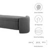 Nebula Boucle Upholstered Bench - No Shipping Charges MDY-EEI-6056-CHA