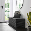 Modway Render 47" Wood Grain Storage Bench in Charcoal