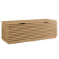 Modway Render 47" Wood Grain Storage Bench in Oak