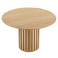 Modway Senja Mid-Century Modern Wood Grain Dining Table 47’’ Round Oak MDY-EEI-6064-OAK-SET