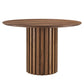 Modway Senja Mid-Century Modern Wood Grain Dining Table 47’’ Round Walnut MDY-EEI-6064-WAL-SET