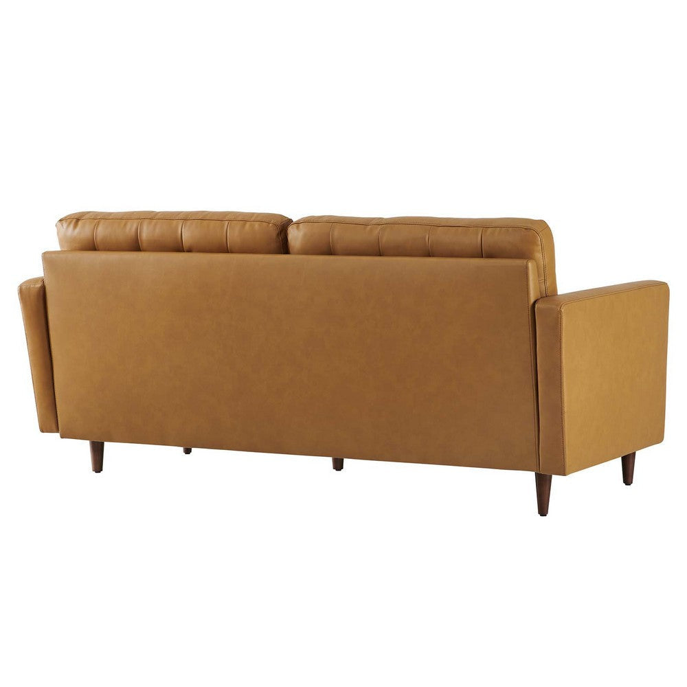 Modway Exalt Tufted Vegan Leather Sofa Tan MDY-EEI-6099-TAN