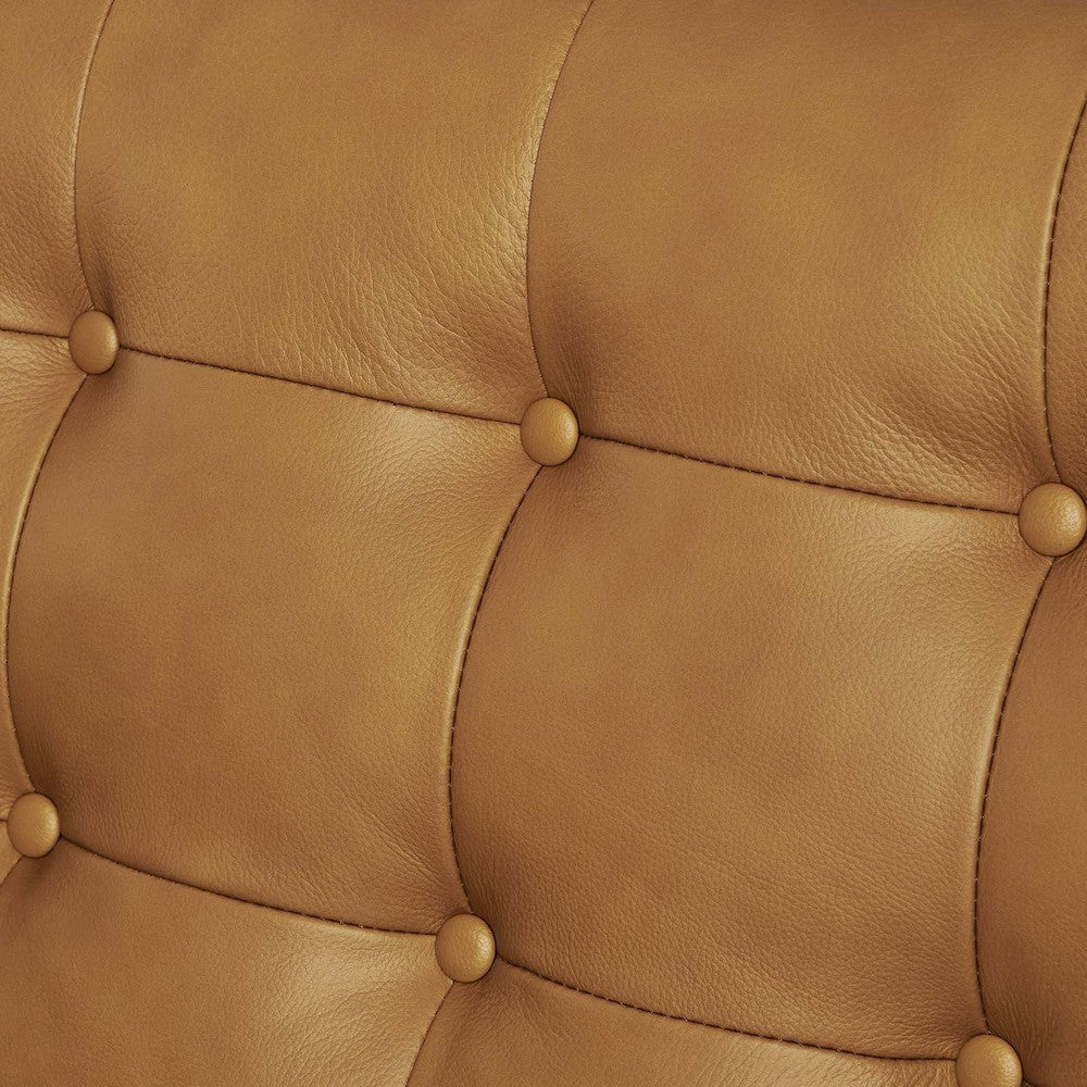 Modway Exalt Tufted Vegan Leather Sofa Tan MDY-EEI-6099-TAN