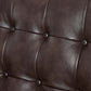 Exalt Tufted Leather Loveseat - No Shipping Charges MDY-EEI-6100-BRN