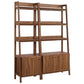 Modway Bookshelf Display Cases in Walnut - Set of 2