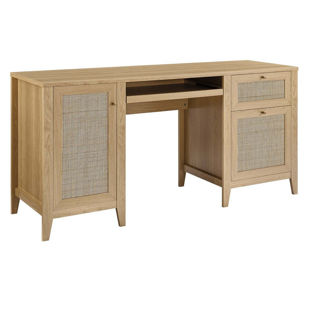 Modway Soma Desk, Oak, 63"