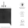 Modway Steamforge 30’’ Industrial Modern Bathroom Vanity in Black Walnut-Sink Basin Not Included 29 MDY-EEI-6128-BLK-WAL