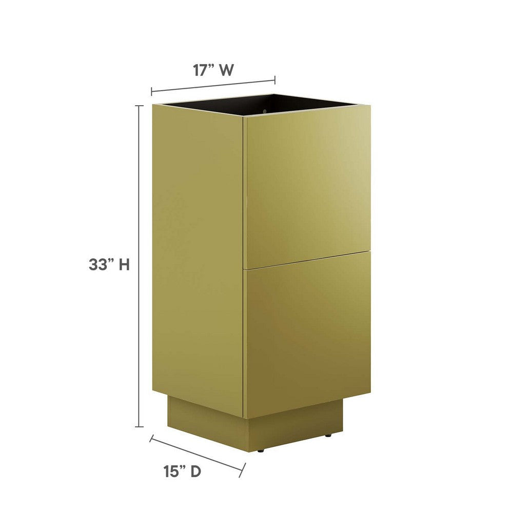 Modway Quantum Modern 18’’ Bathroom Vanity in Gold-Sink Basin Not Included MDY-EEI-6131-GLD