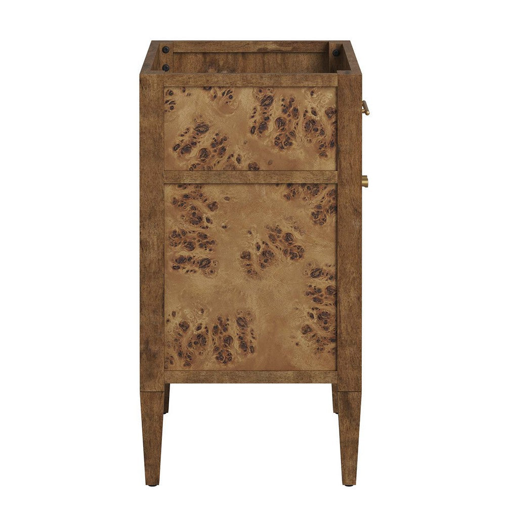 Modway Elysian 24’’ Burl Wood Bathroom Vanity Cabinet in Brown-Sink Basin Not Included MDY-EEI-6137-BRN