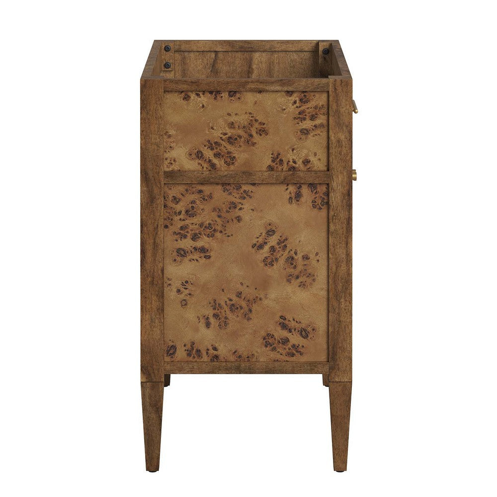 Modway Elysian 30’’ Burl Wood Bathroom Vanity Cabinet in Brown-Sink Basin Not Included MDY-EEI-6138-BRN