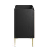 Modway Alchemist Modern Geometric Wood Grain 30’’ Bathroom Vanity in Black Gold-Sink Basin Not Included MDY-EEI-6143-BLK-GLD