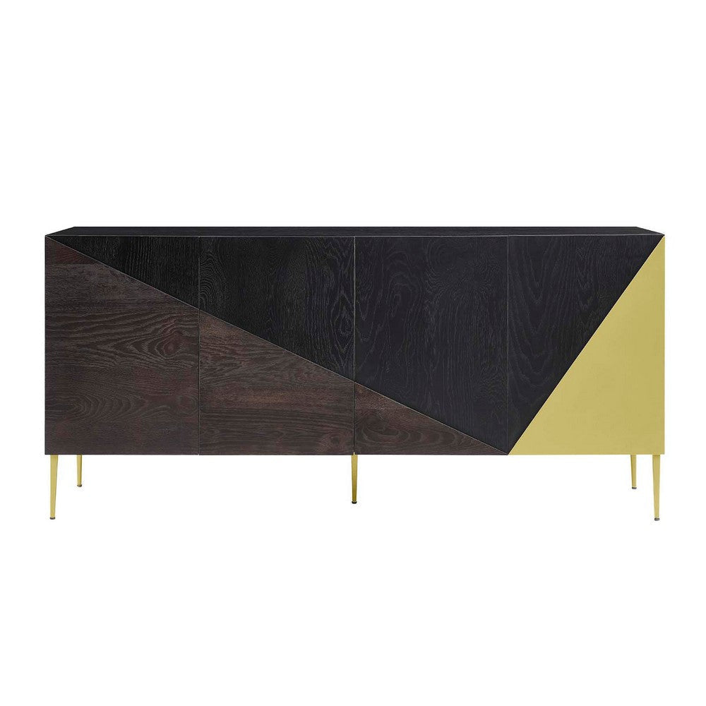 Modway Alchemist Modern Geometric Accent Cabinet Sideboard in Black Gold with Spacious Storage 18 MDY-EEI-6147-BLK-GLD