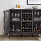 Mid-Century Modern Wine Bar Cabinet in Charcoal By Modway -  17 x 46 x 37