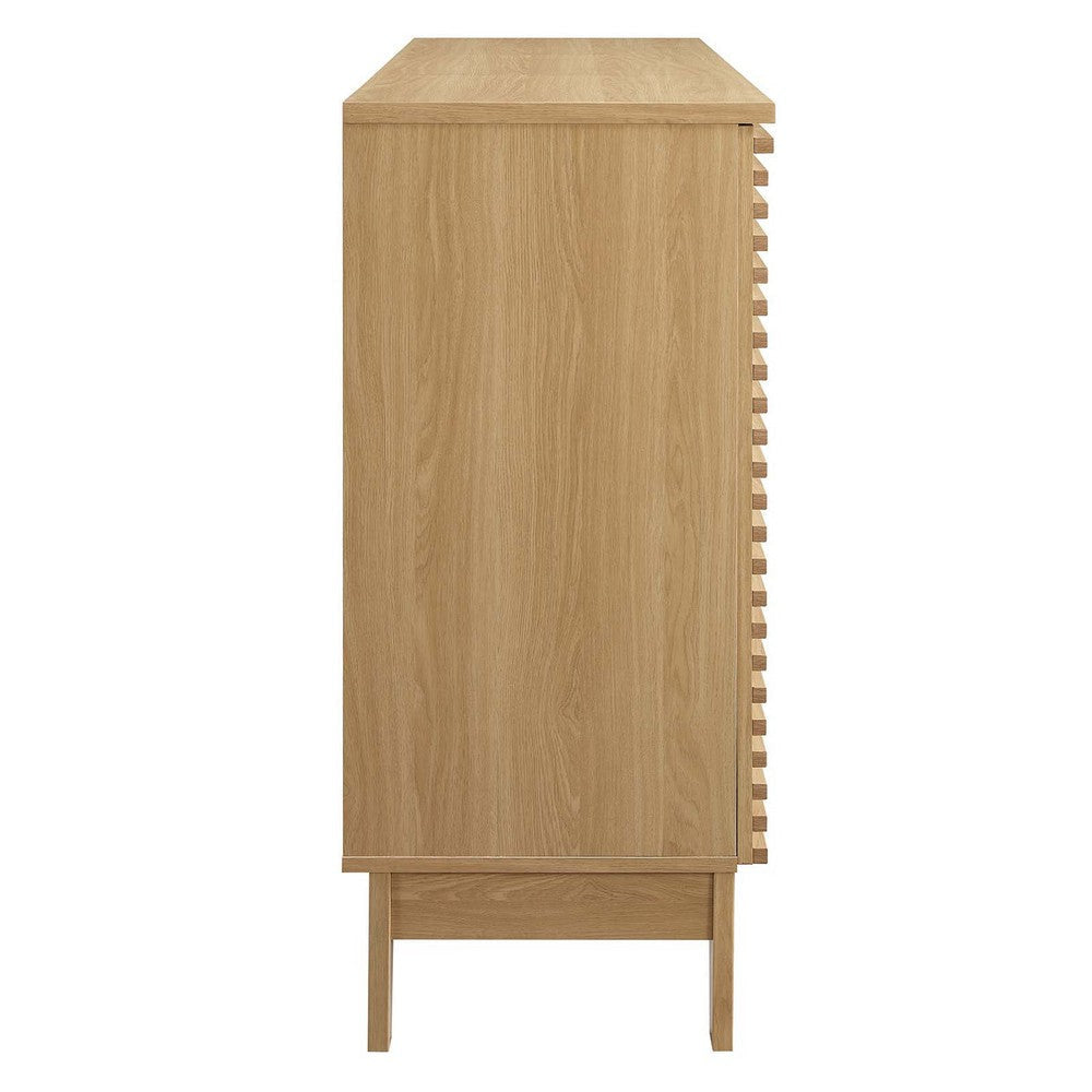 Modway Render Mid-Century Modern Wine Bar Cabinet in Oak 17 x 46 x 37 MDY-EEI-6156-OAK