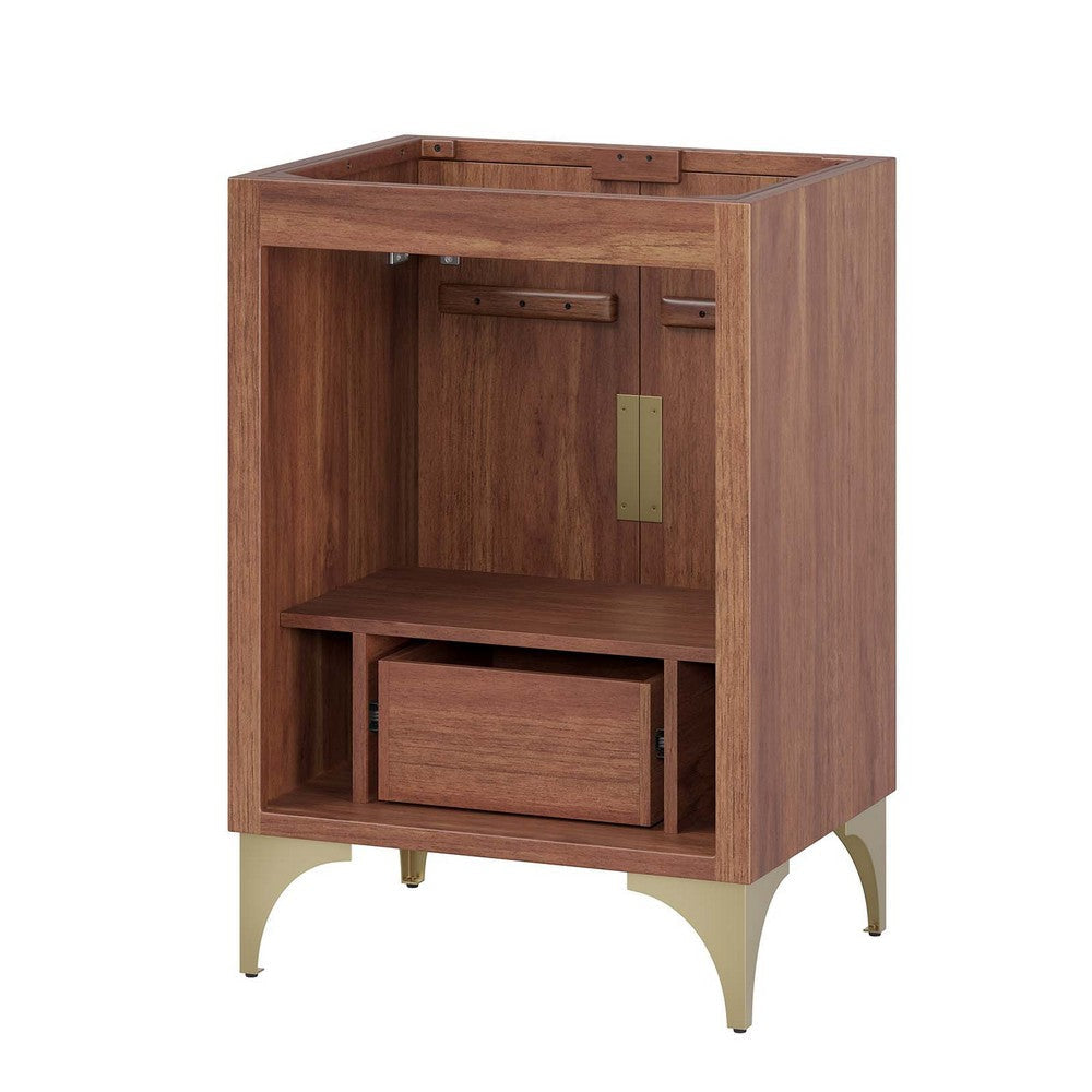 Modway Daylight Bathroom Vanity Cabinet-Sink Basin Not Included, 24 Inch, Walnut