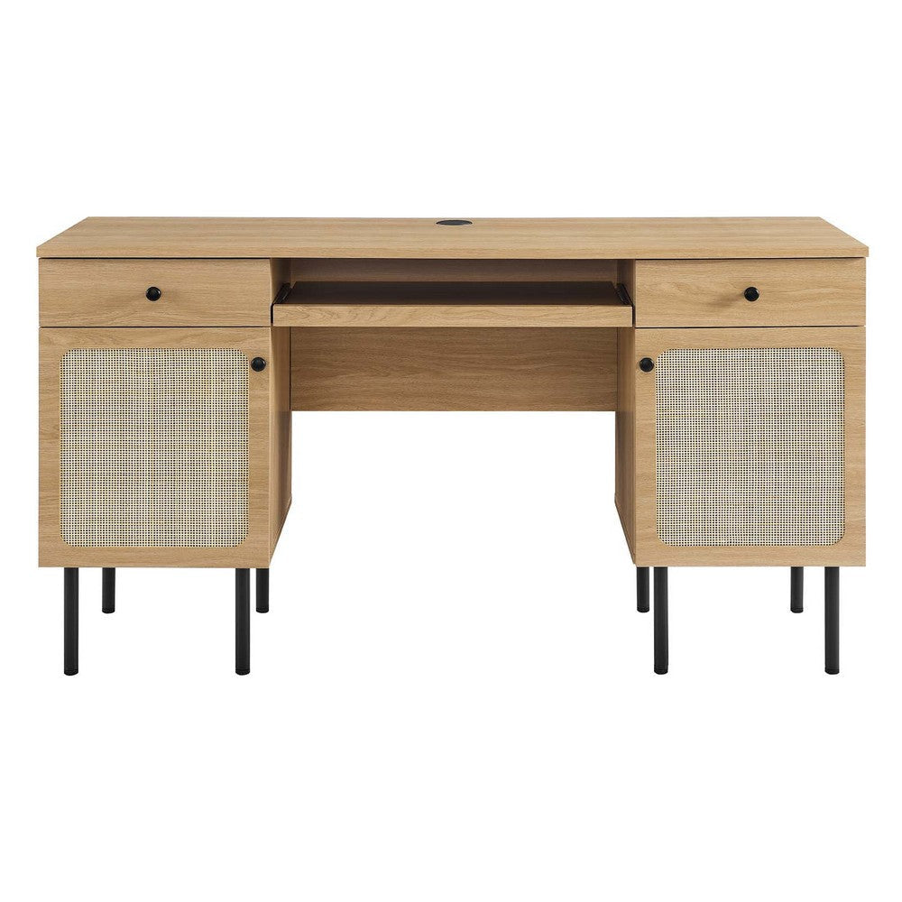 Modway Chaucer Modern Wood Grain Computer Office Desk Oak MDY-EEI-6199-OAK