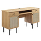 Modway Chaucer Modern Wood Grain Computer Office Desk, Oak