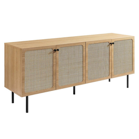 Modway Chaucer Modern Wood Grain Buffet Table Sideboard, Oak