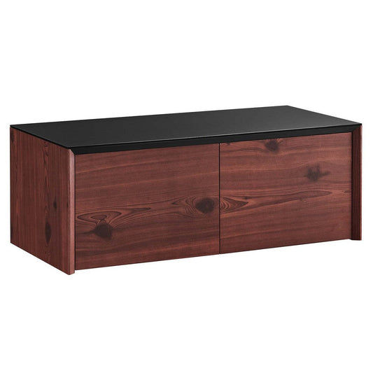 Modway Kinetic Wall-Mount Home Office Storage Cabinet in Black Cherry