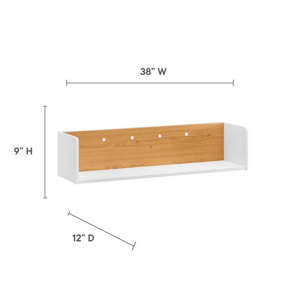 Kinetic Wall-Mount Shelf - No Shipping Charges MDY-EEI-6208-WHI-NAT