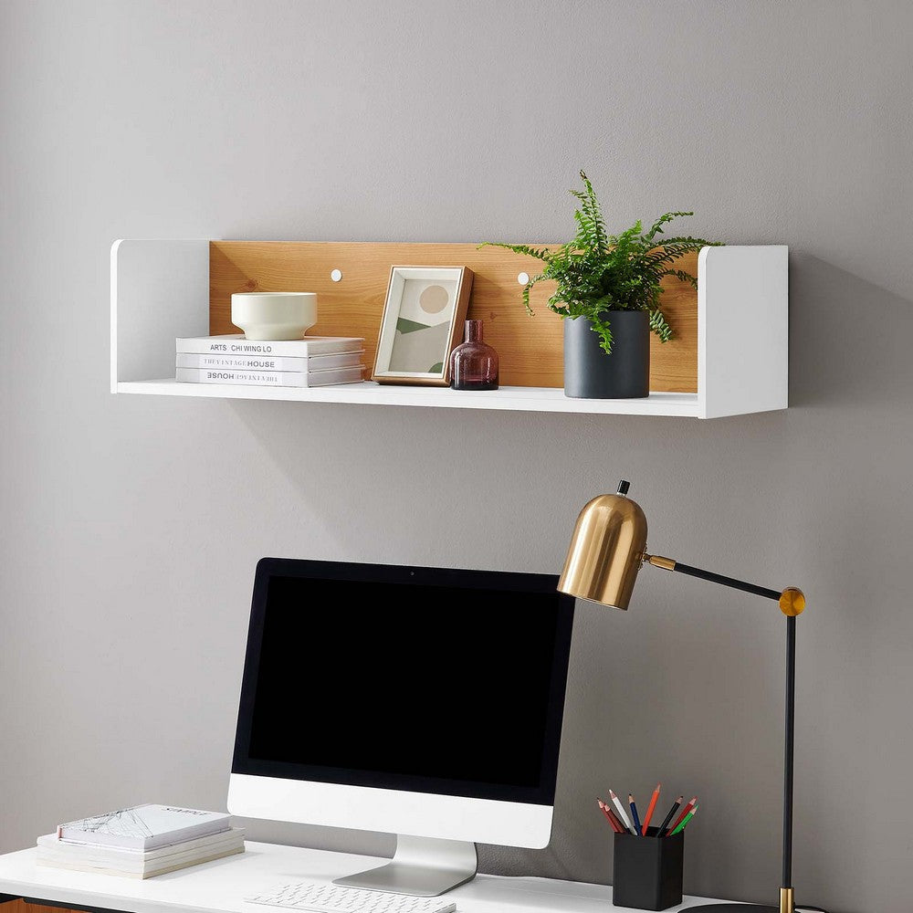 Kinetic Wall-Mount Shelf - No Shipping Charges MDY-EEI-6208-WHI-NAT