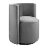 Della Performance Velvet Fabric Swivel Chair - No Shipping Charges MDY-EEI-6222-GRY