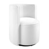 Modway Della Performance Velvet Accent Swivel Chair in White