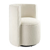 Della Boucle Fabric Swivel Chair - No Shipping Charges MDY-EEI-6223-IVO