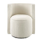 Della Boucle Fabric Swivel Chair - No Shipping Charges MDY-EEI-6223-IVO