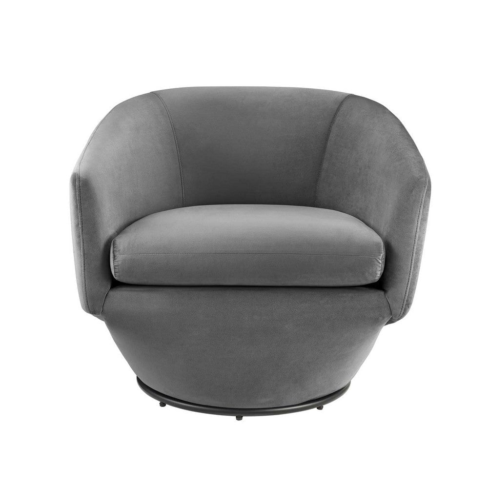 Series Performance Velvet Fabric Swivel Chair - No Shipping Charges MDY-EEI-6224-GRY