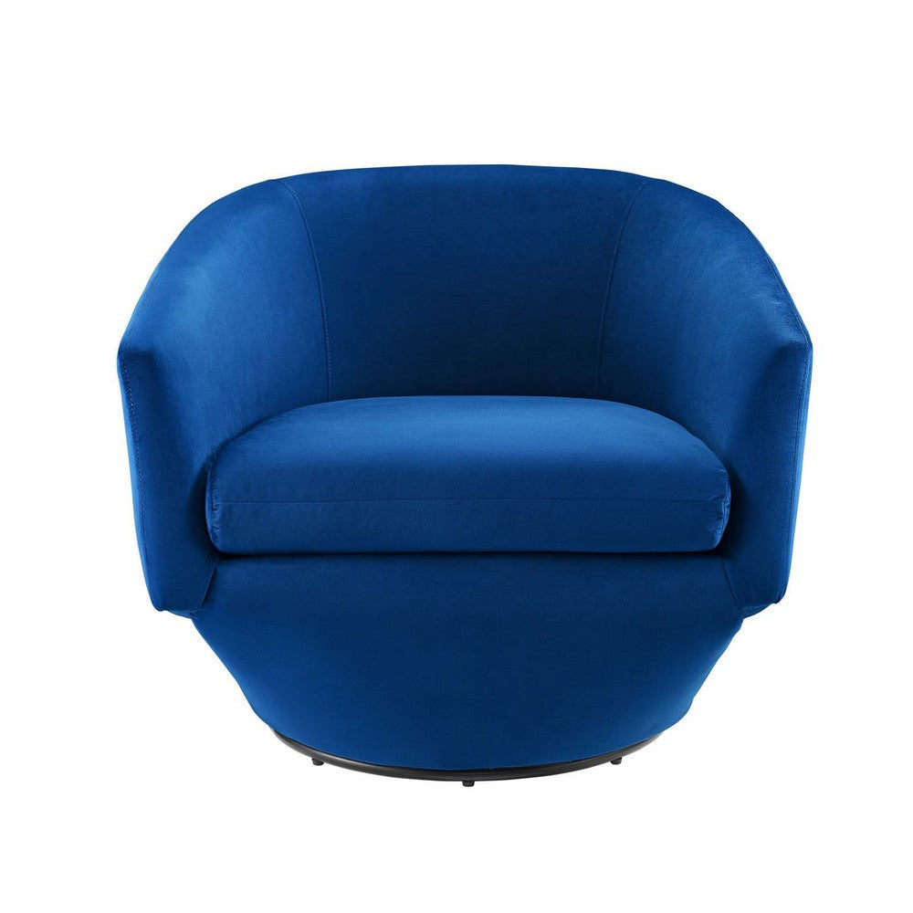 Series Performance Velvet Fabric Swivel Chair - No Shipping Charges MDY-EEI-6224-NAV