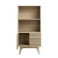 Modway Render Mid-Century Modern Office Display Cabinet Bookshelf Oak MDY-EEI-6229-OAK