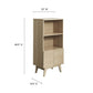 Modway Render Mid-Century Modern Office Display Cabinet Bookshelf Oak MDY-EEI-6229-OAK