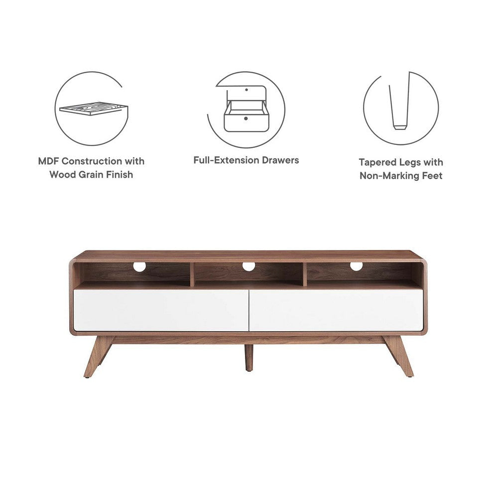 Transmit 60’ TV Stand - No Shipping Charges MDY-EEI-6231-WAL-WHI