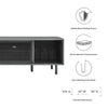 Modway Kurtis, TV and Record Stand, Charcoal