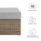 Modway Convene Outdoor Patio Outdoor Patio Ottoman in Cappuccino Gray