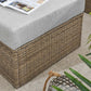 Convene Outdoor Patio Outdoor Patio Ottoman - No Shipping Charges MDY-EEI-6241-CAP-GRY