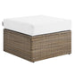 Modway Convene Outdoor Patio Outdoor Patio Ottoman in Cappuccino White