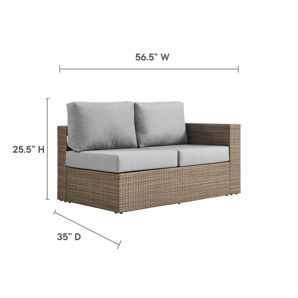 Modway Convene Love Seats, Cappuccino Gray