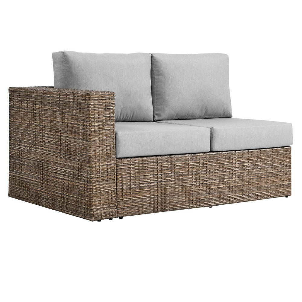 Convene Outdoor Patio Outdoor Patio Left-Arm Loveseat - No Shipping Charges MDY-EEI-6243-CAP-GRY