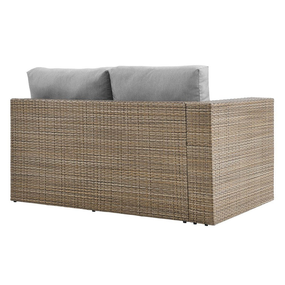 Convene Outdoor Patio Outdoor Patio Left-Arm Loveseat - No Shipping Charges MDY-EEI-6243-CAP-GRY