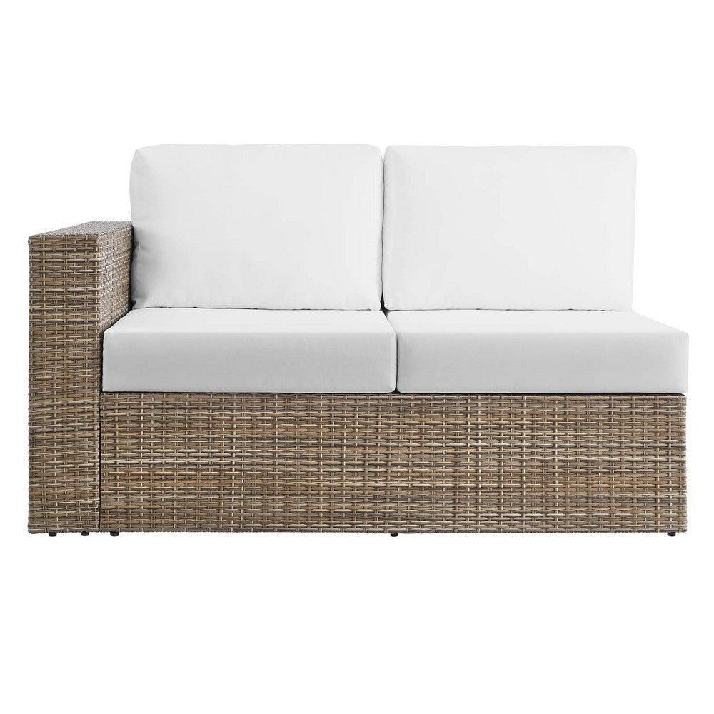 Convene Outdoor Patio Outdoor Patio Left-Arm Loveseat - No Shipping Charges MDY-EEI-6243-CAP-WHI