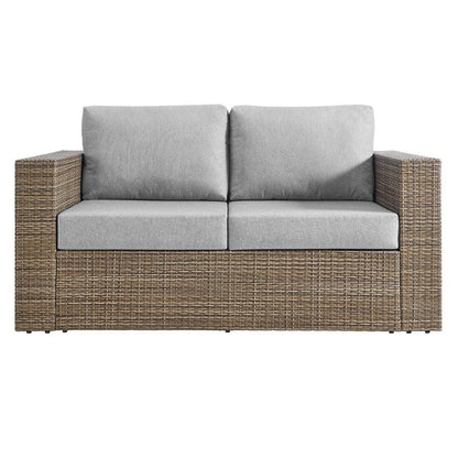 Convene Outdoor Patio Outdoor Patio Loveseat - No Shipping Charges MDY-EEI-6246-CAP-GRY