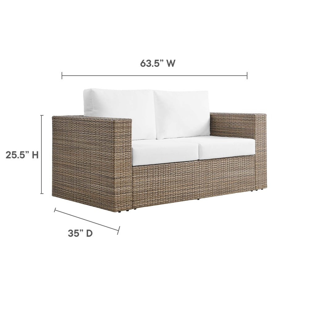 Modway Convene Love Seats Cappuccino White MDY-EEI-6246-CAP-WHI