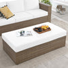 Modway Convene Outdoor Patio Outdoor Patio Rectangle Ottoman in Cappuccino White MDY-EEI-6248-CAP-WHI