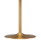 Modway Amuse 40’’ Round Mid-Century Modern Pedestal Dining Table in Gold Walnut MDY-EEI-6249-GLD-WAL