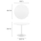 Modway EEI-6249-WHI-WHI Amuse 40’’ Dining Table White White MDY-EEI-6249-WHI-WHI