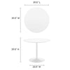 Modway EEI-6249-WHI-WHI Amuse 40’’ Dining Table White White MDY-EEI-6249-WHI-WHI